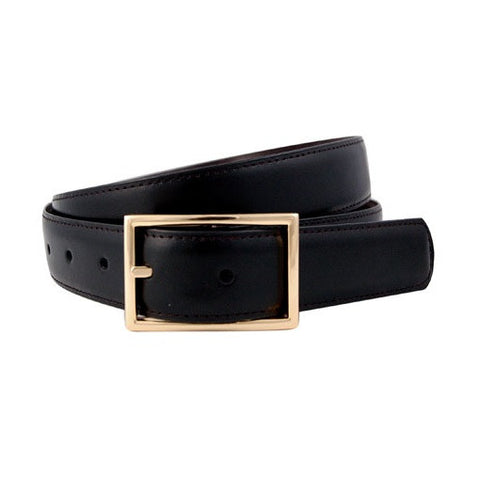 FSB Leather Belt with Gold Buckle